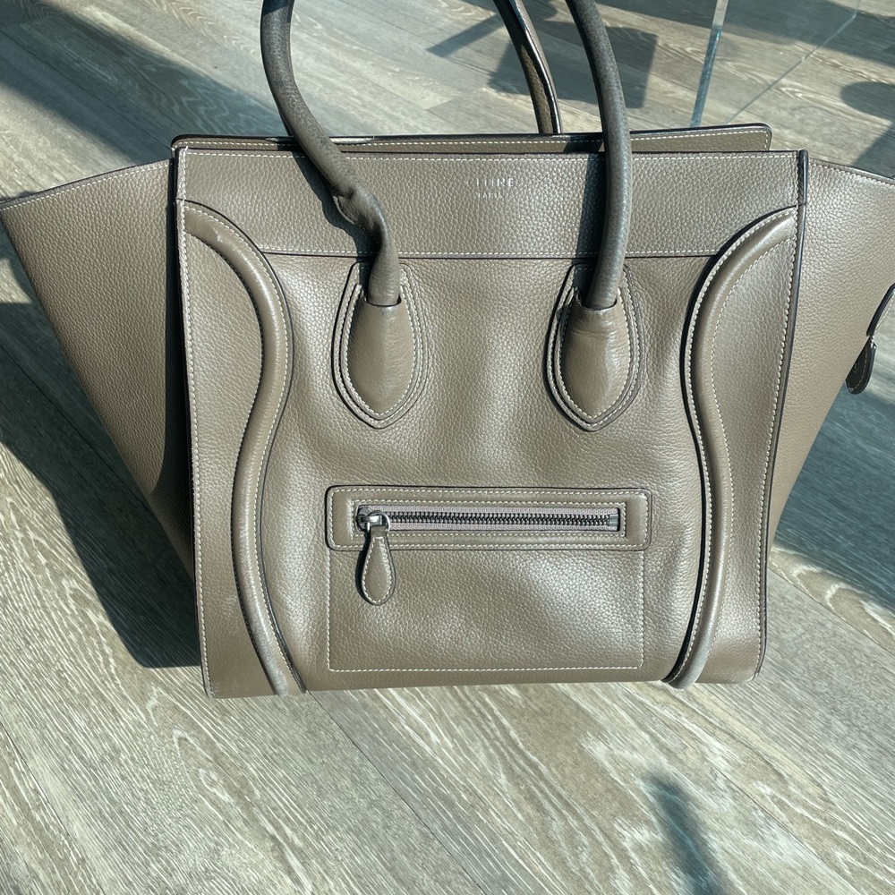 Authentic Celine Luggage tote grey
